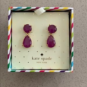 Never Worn Purple Kate Spade Drop Earrings